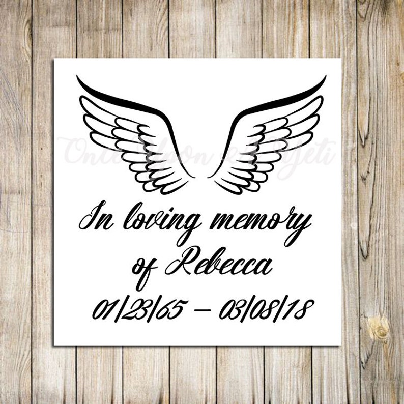 CUSTOM In Loving Memory Vinyl Decal Car Window Decal Laptop Etsy