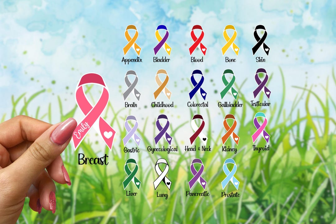 Personalized Cancer Awareness Ribbon Decal: Waterproof Vinyl Name ...