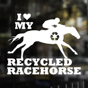 Recycled Racehorse Decal, OTTB Sticker, Horse Decal, Car Decal, Off Track Thoroughbred, Horse Sticker, Thoroughbred Decal, Horse Gift