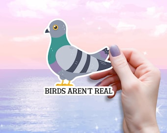 Birds Aren't Real Pigeon Sticker: Conspiracy Meme, Waterproof Vinyl