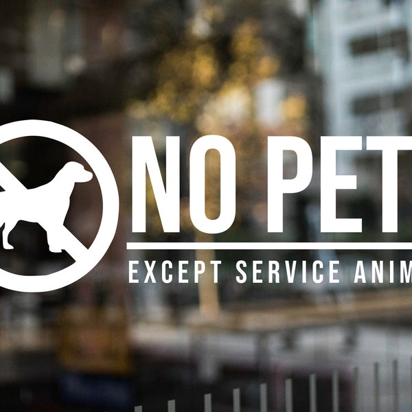 No Dogs Decal | No Pets Decal | Store Decal | Store Sticker | No Dogs Allowed Sticker | No Dogs Sticker | Business Decals | No Pets Sticker