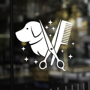 Dog Groomer Decal, Dog Decal, Dog Sticker, Pet Groomer, Outdoor Vinyl Decal, Window Decal, Car Decal, Dog Lover,  Dog Groomer Car Decal