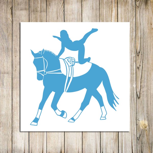 Vaulting, Horse, Equestrian, Equine Yoga, Gymnastics, Equine, Decal, Sticker, Vinyl Decal, Dressage, Vault, Car Decal, Horse Sticker,