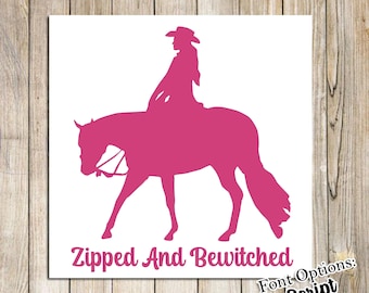 Western Horse and Rider Vinyl Decal - Car or Window Sticker