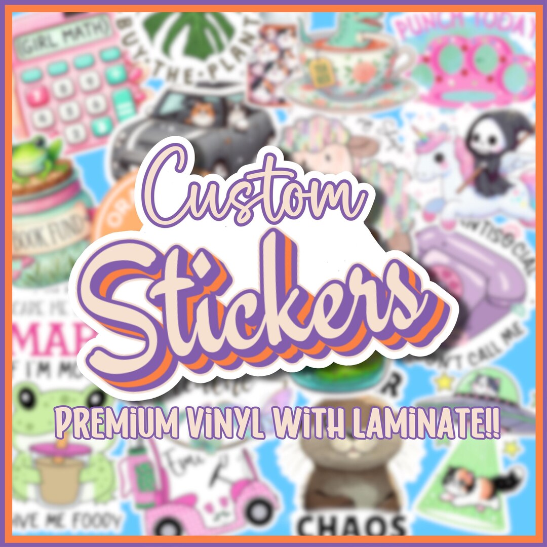 Custom Vinyl Stickers: Waterproof Die Cut Logo Stickers - Etsy