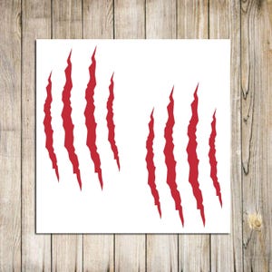 Claw Marks Vinyl Decal: Monster Beast Scratches Car Sticker