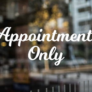 Appointments Only Decal | Salon Decal Decal | Store Decal | Store Sticker | Business Decal | Salon Window Decal | Walk Ins Welcome Sticker