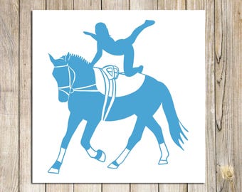 Equestrian Vaulting Vinyl Decal: Horse Gymnastics Sticker