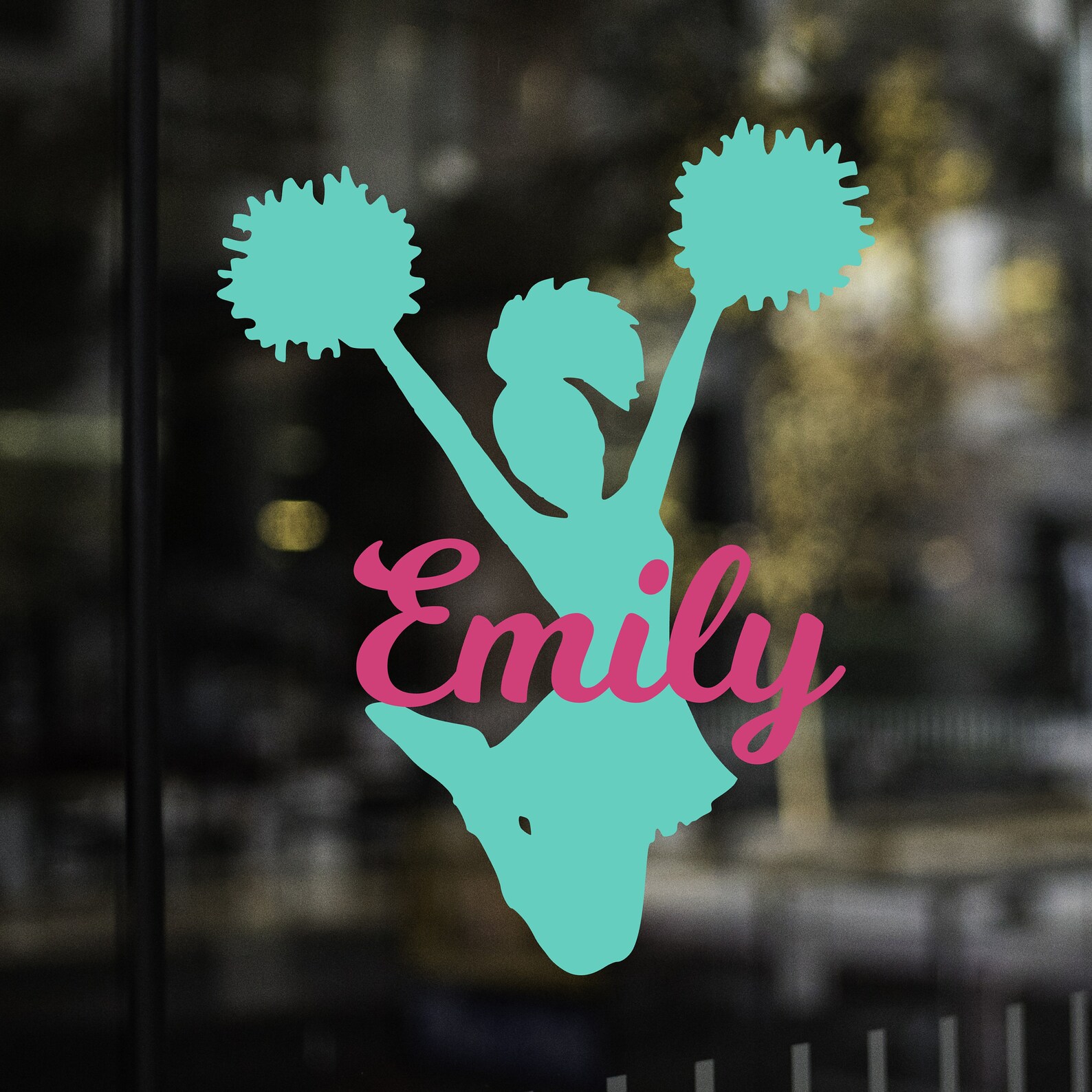 Cheerleader Name Decal Personalized Cheer Vinyl Decal Cheer Etsy