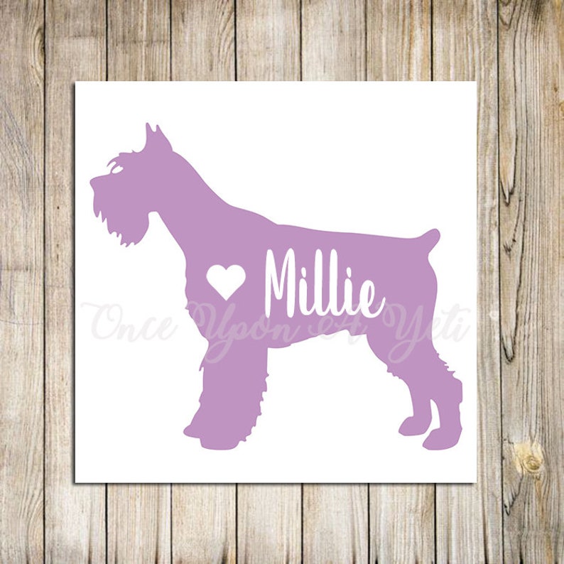 schnauzer dog sticker vinyl decal for car and others