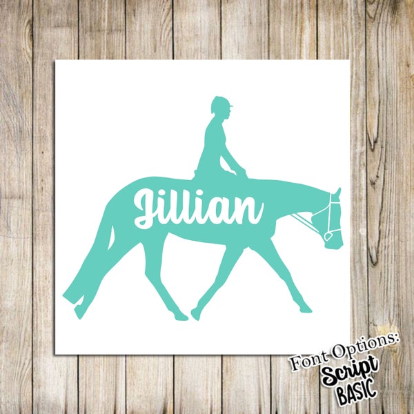Hunter Under Saddle Decal, Horse Car Decal,Horse Gift, English Rider, Trail Rider, Decal, Sticker, Vinyl Decal, Quarter Horse, English Horse