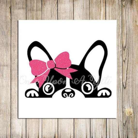 Peeking French Bulldog Decal: Waterproof Vinyl Car/Laptop Sticker