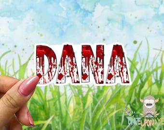 Dripping Blood Personalized Name Sticker