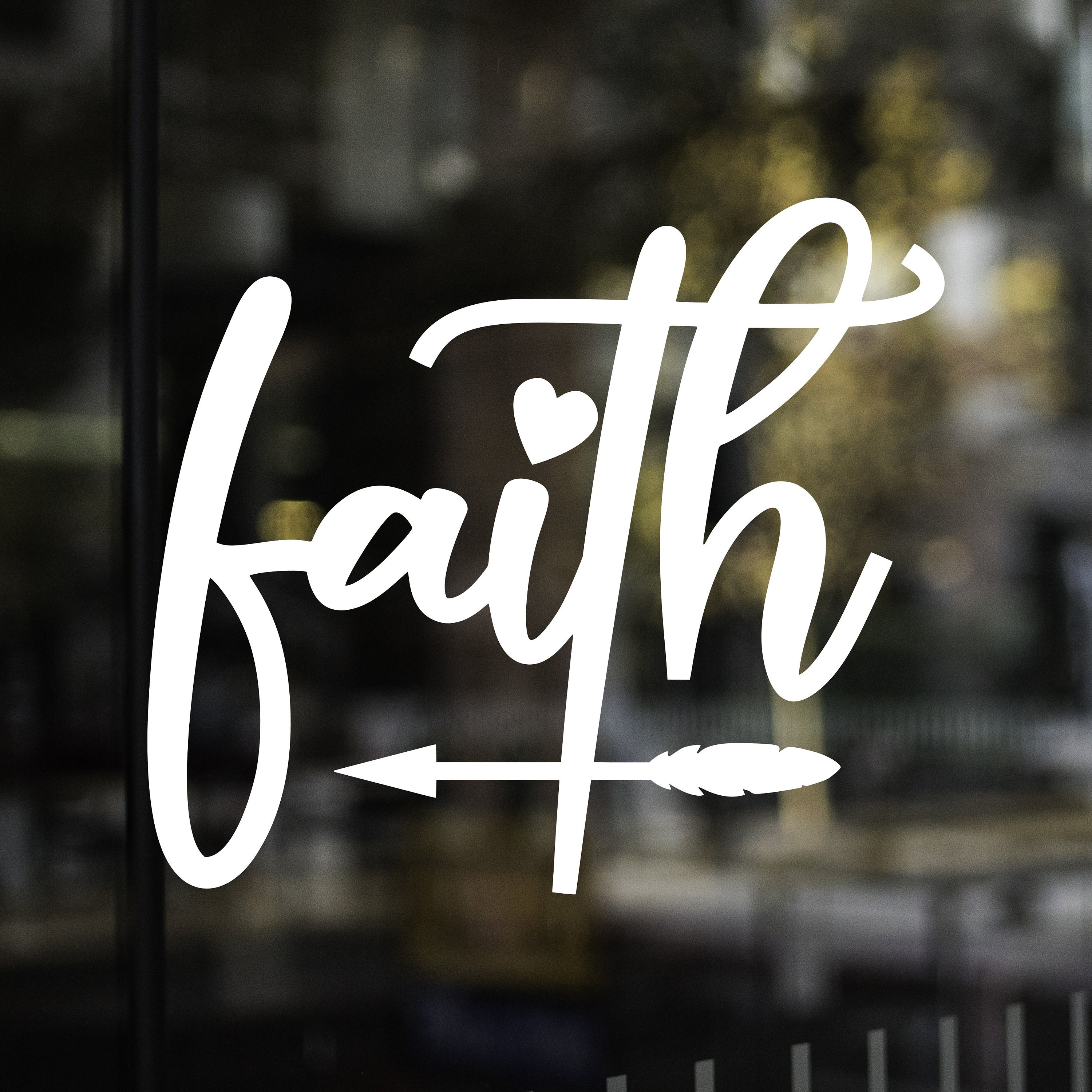 Faith Arrow Decal Faith Decal Cross Christian Decal Etsy