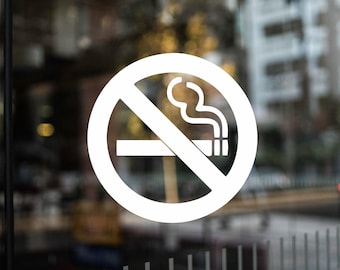 No Smoking/Vaping Decal: Waterproof Business Store Sign