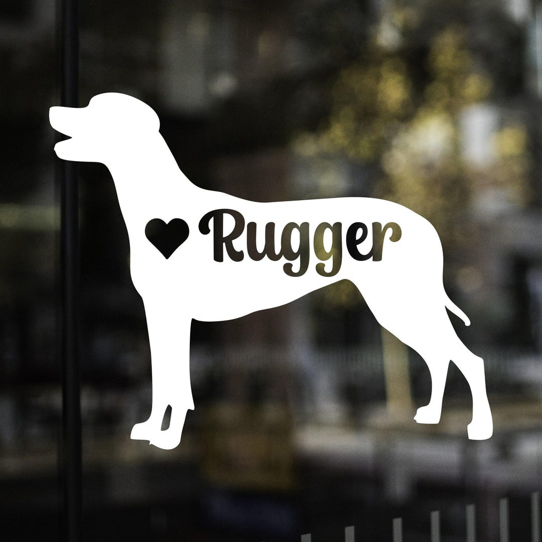 Personalized Rhodesian Ridgeback Decal: Custom Dog Name Vinyl Sticker ...