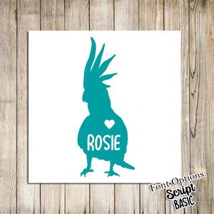 Cockatoo Custom Decal, Cockatoo Silhouette, Cockatoo Sticker, Bird Decal, Parrot Sticker, Parrot Gift, Parrot Decal, Cockatoo, Vinyl Decal