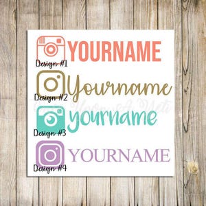 Custom Instagram Name Decal | Instagram Handle Decal | Instagram Sticker | Instagram Decal | Instagram Car Sticker | Instagram Car Decal