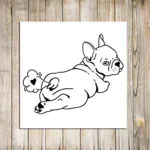 Farting French Bulldog Decal | Dog Decal | Car Decal | French Bulldog Sticker Decal | Dog Sticker | Frenchie Dog Gift | Dog Lover Gift