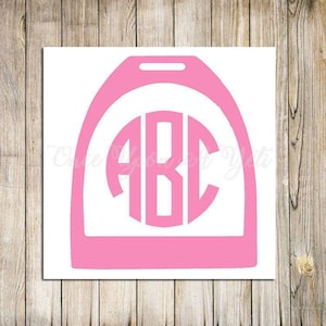 Stirrup Monogram Vinyl Decal