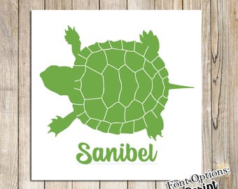 Turtle Personalized Name Decal: Waterproof Vinyl Pet Lover Gift