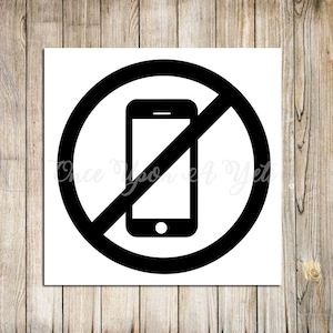 No Cell Phones Decal | No Texting Decal | Store Decal | Store Sticker | No Cell Phone Sticker | Business Decals | Store Signs |
