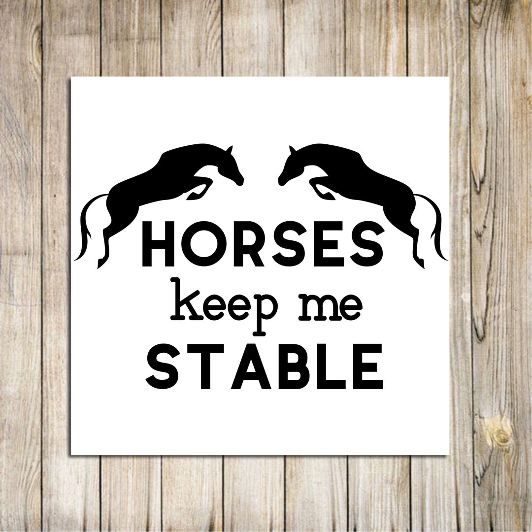 Horses Keep Me Stable Vinyl Decal Horse Car Decal Gift for Etsy