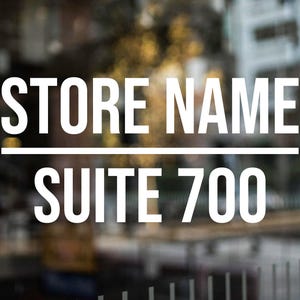 Suite Number Decal | Salon Decal Decal | Store Decal | Store Sticker | Business Decal | Salon Window Decal | Store Name Sign | Address Sign
