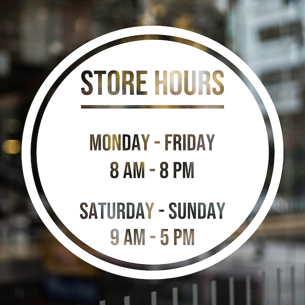 Business Hours Sign Etsy