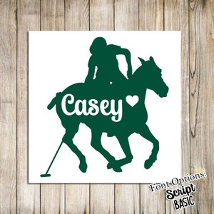 Polo Horse Decal, Car Window Decal, Show Horse, Horseback Riding, Sports, Equestrian, Polo Pony, Custom Name Decal, Polo Match, Gallop