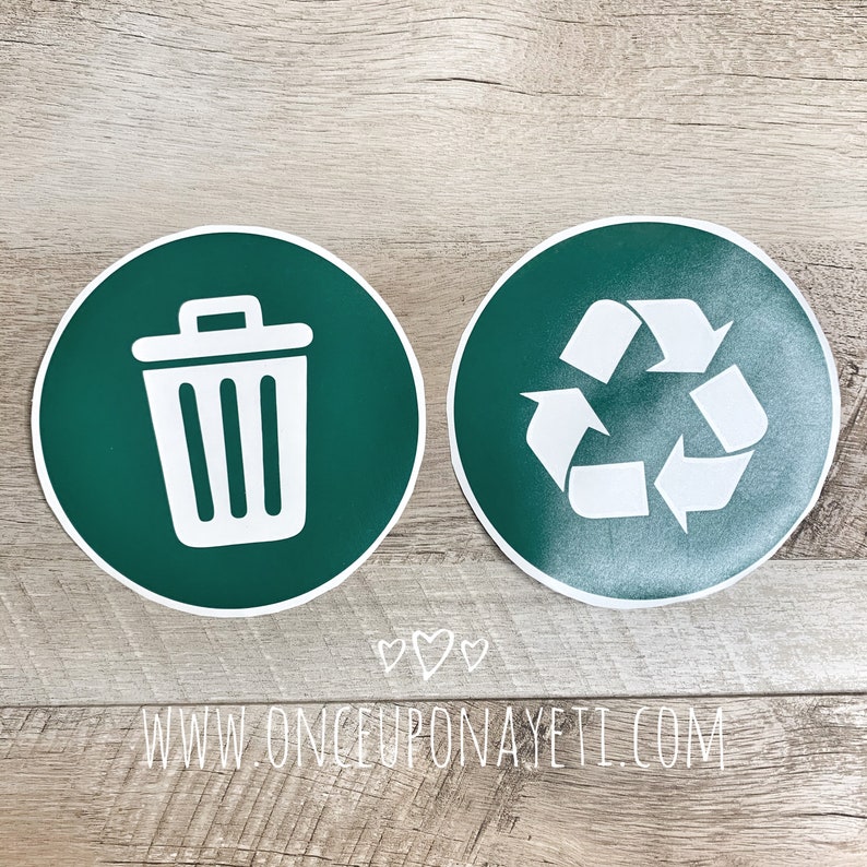 Trash Decal Garbage Decal Recycling Decal Recycle Bin | Etsy