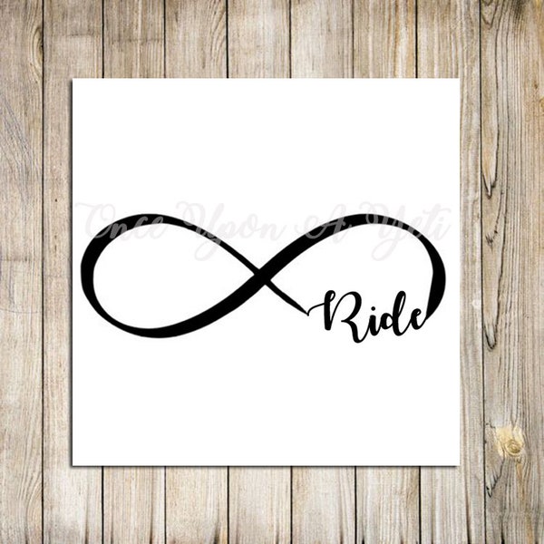 Ride Infinity Decal | Horse Infinity Symbol | Horse Car Decal | Gift For Horse Lover | Horse Girl | Equestrian Decal | Truck Decal