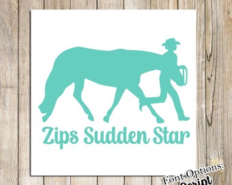 Western Showmanship Horse Vinyl Decal: Car, Laptop, Tumbler
