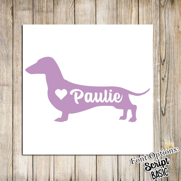 Custom Dachshund Decal | Dog Decal | Car Decal | Dachshund | Dog Sticker | Dog Gift | Dog Lover Gift | Dachshund Sticker | Wiener Dog