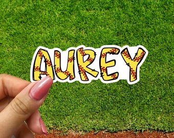 Personalized Softball Helmet Name Sticker: Waterproof Vinyl Decal
