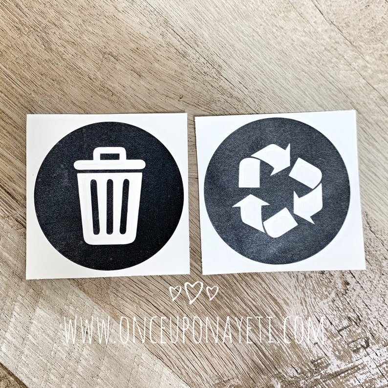 Trash Decal Garbage Decal Recycling Decal Recycle Bin | Etsy