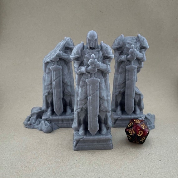 Statue Set 28mm Dungeons and Dragons Terrain Dnd Terrain Etsy