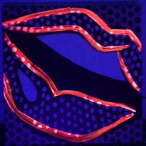lips art ORIGINAL BLACK LIGHT