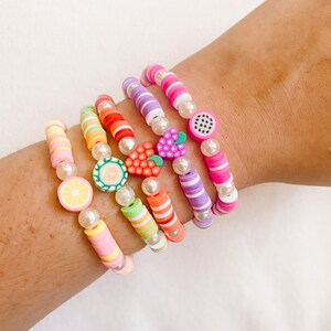 Fruit Pearls Bracelet | Clay Bead Bracelet | Heishi | Gifts For Her | Preppy Bracelet