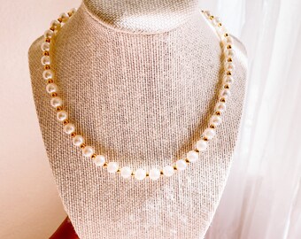 Claire Necklace | Pearl Beaded Necklace | Gold | Gifts For Her | Fall | Preppy | Preppy Necklace |
