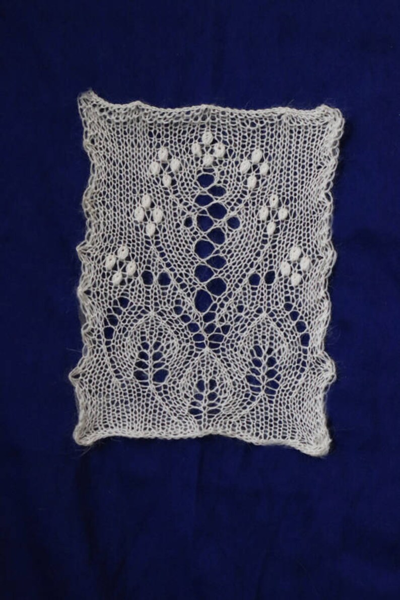 Lace Knitting Pattern/flower Knitting Pattern/tree Lace/ Mesh Etsy