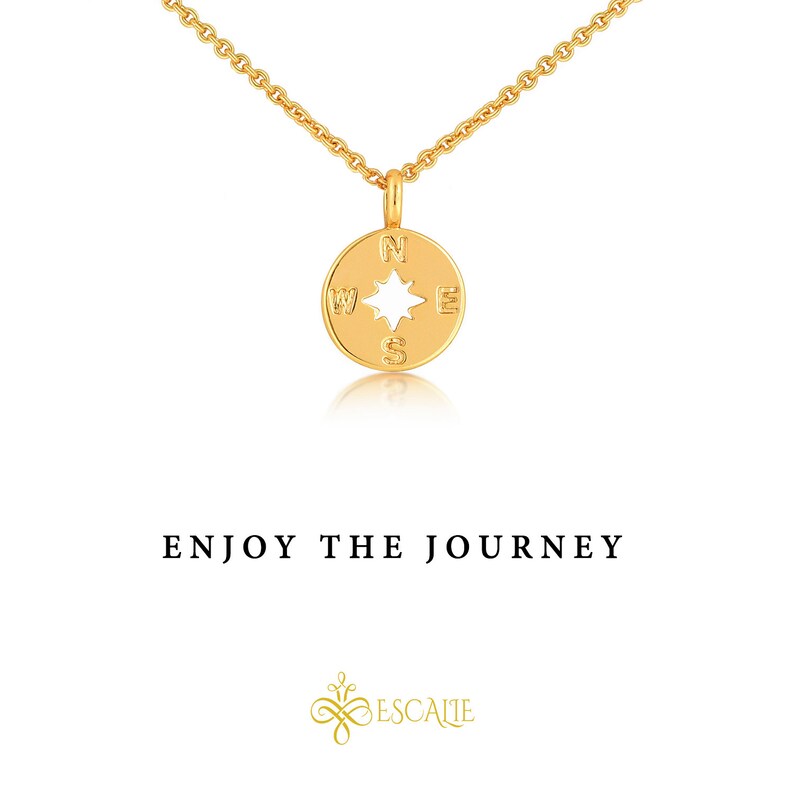 Compass Necklace Travel New Job Graduation College Gift Etsy
