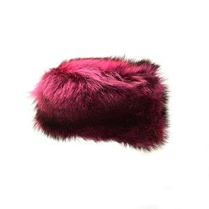 AuSable Fur Northern Raccoon Fur Dyed Pink Pillbox Hat