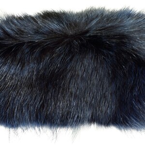 AuSable Fur Northern Raccoon Fur Dyed Blue Pillbox Hat