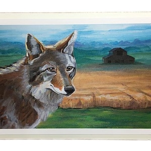Wildlife Artwork of North American Fur Bearers by Bryna Jaqua (Coyote)