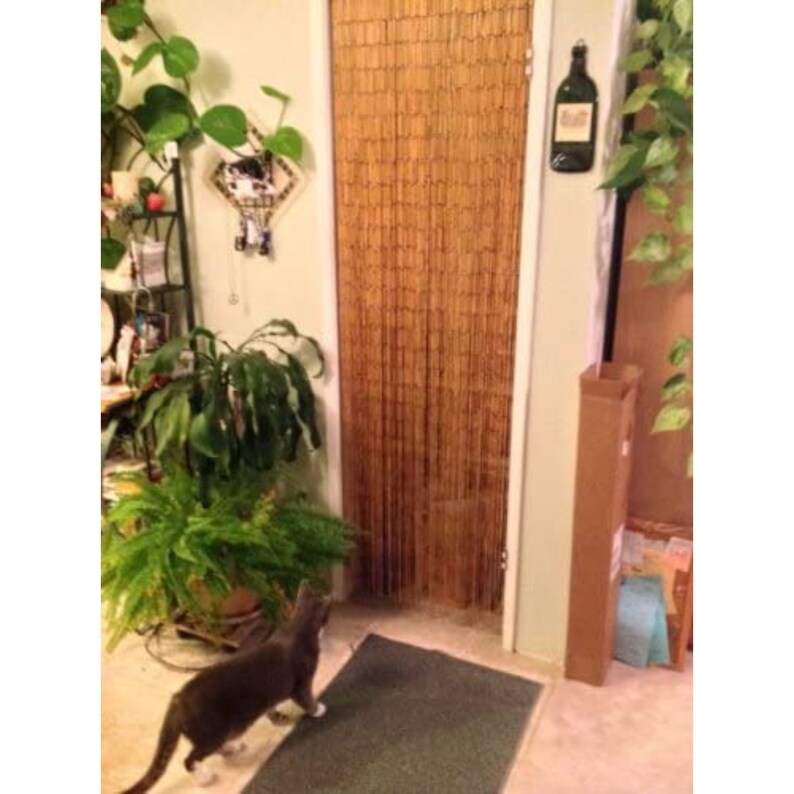 Handmade String Beaded Curtain Room Divider Bamboo Vintage Etsy