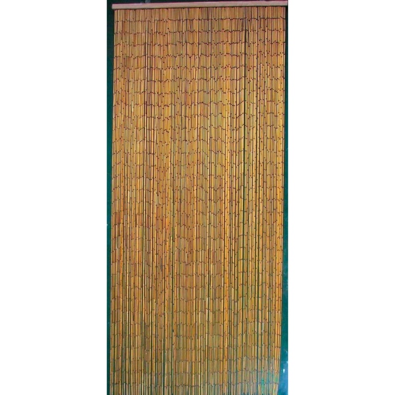 Handmade String Beaded Curtain Room Divider Bamboo Vintage Etsy