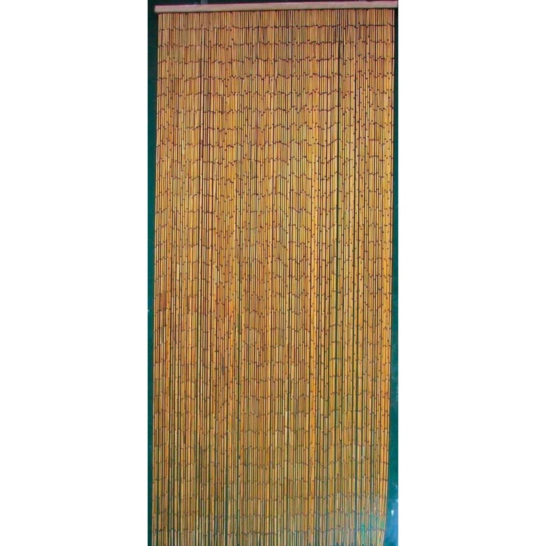 Handmade String Beaded Curtain Room Divider Bamboo Vintage Handmade Strands Natural Wooden Beads 