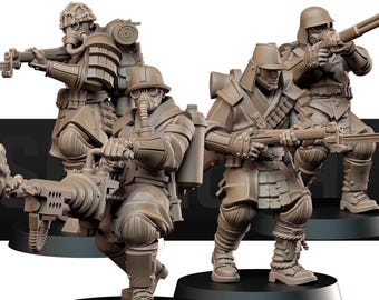 Yeomen | Prodotto ufficiale Bite The Bullet | New Antioch | ASHEN ARMIES | Wargaming | Grimdark | Miniatura 3D Premium