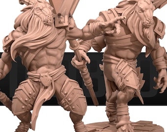 Spear Goatman | Bite The Bullet Official Product| Diablo Series | Tabletop RPG | DnD | Pathfinder |Premium 3D Printed Miniature
